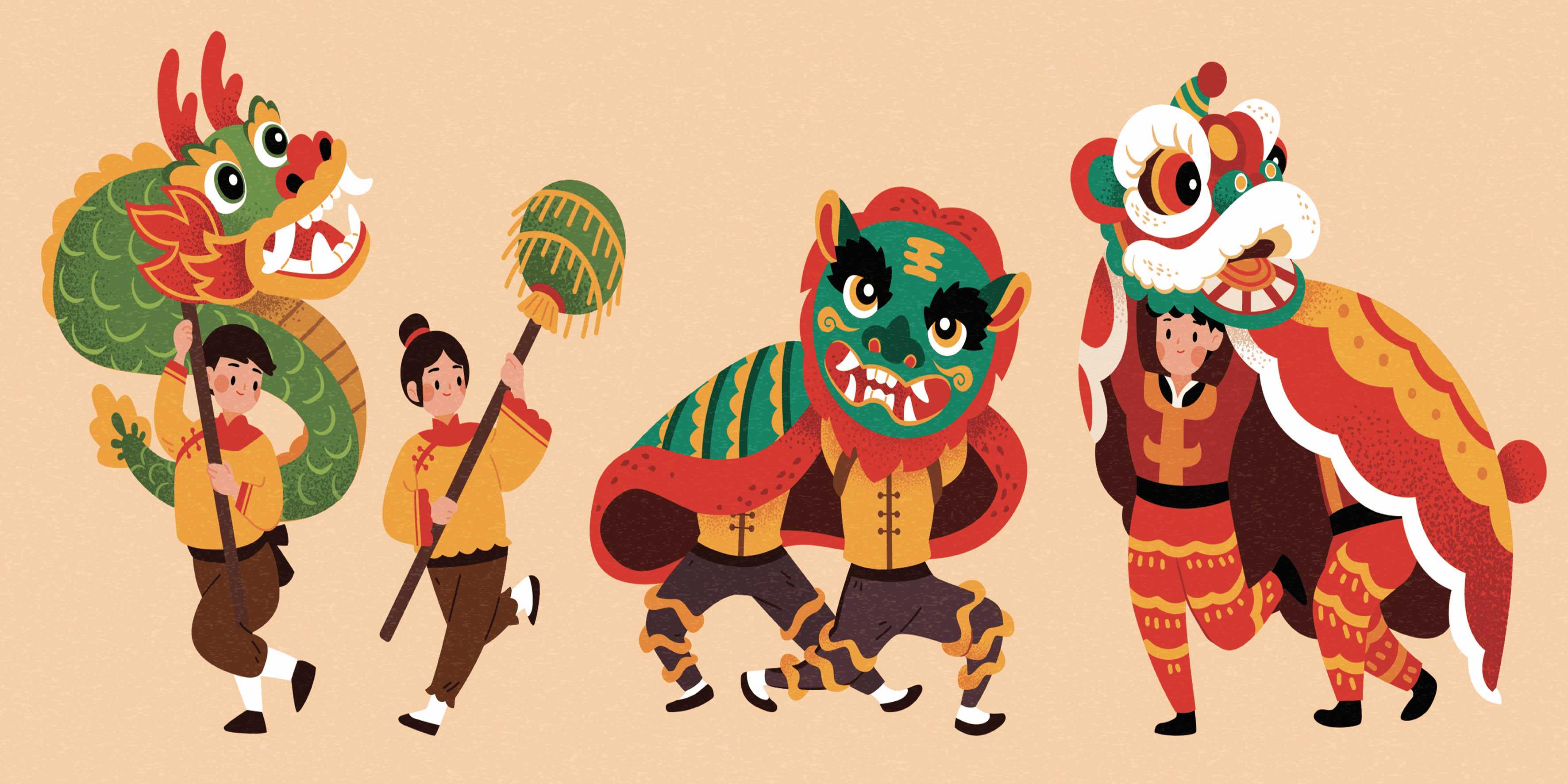 Danse des lions le 25 Février